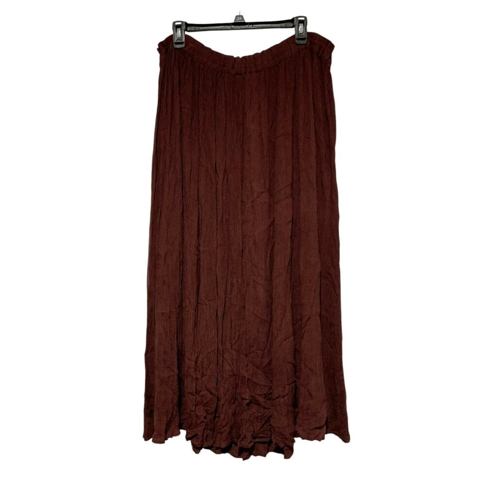VTG Silver Stream Broomstick Goth Hobo Maxi Skirt Boho Burgundy Hippie OS - Picture 2 of 7